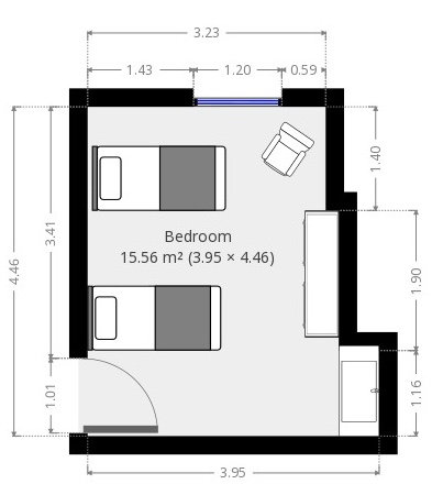Floor plan of room 2